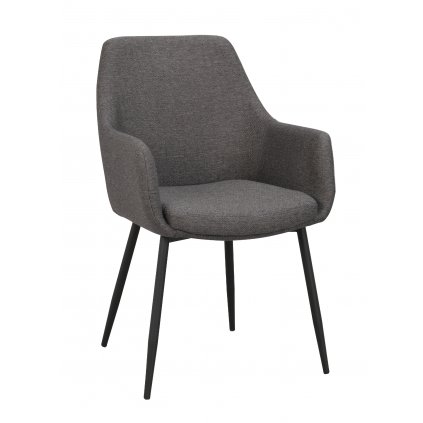 110458 b, Reily arm chair, grey fabric black
