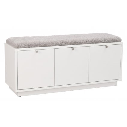103764 b Confetti bench w 3drawers white sheepskin imitation2