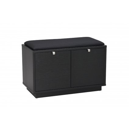 103757 b Confetti bench w 2drawers black black fabric