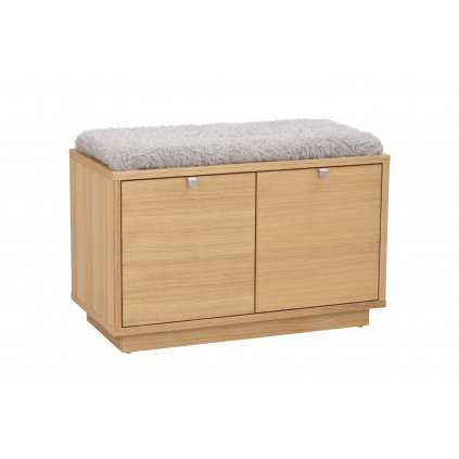 103754 b Confetti bench w 2drawers oak sheepskin imitation2