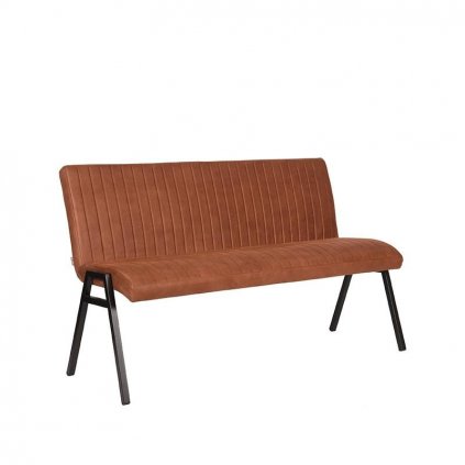 Eetkamerbank Matz Cognac Microvezel 145x62x86 cm Perspectief