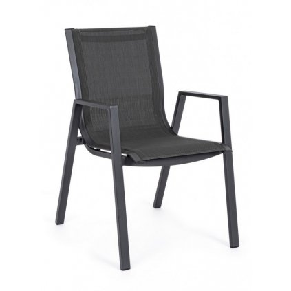 Zahradní židle PELAGIUS s područkami černá