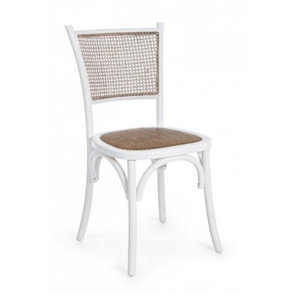 Dřevěná jídelní židle CARREL bílá