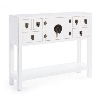 Bílý konzolový stolek PECHINO 78x96 cm