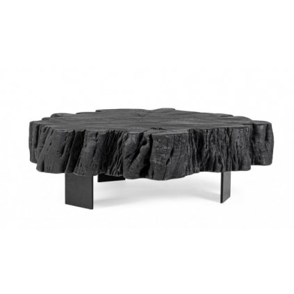 Dřevěný konferenční stolek KEVAL 90c90cm černý