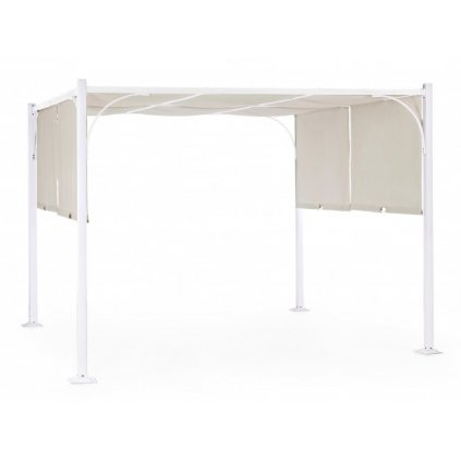 Hliníková pergola se stínící látkou GAZEBO 3x3m bílá