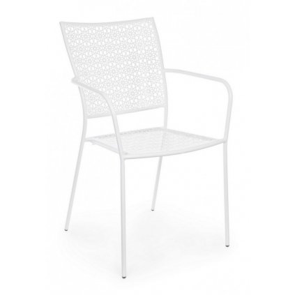 Zahradní kovová jídelní židle JODIE bílá