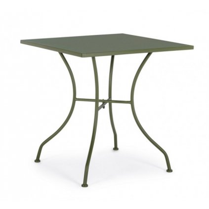 Zahradní kovový stůl KELSIE 70 cm zelený