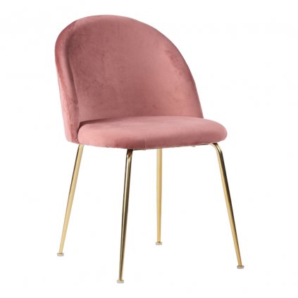 Sametová jídelní židle GENEVA růžová