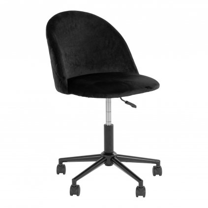 Sametová kancelářská židle GENEVE černá