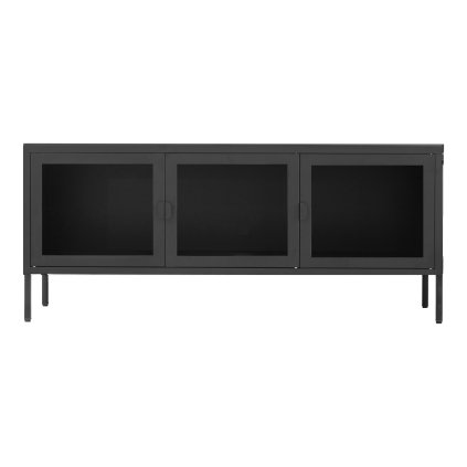 Kovový TV stolek BRISBANE černý