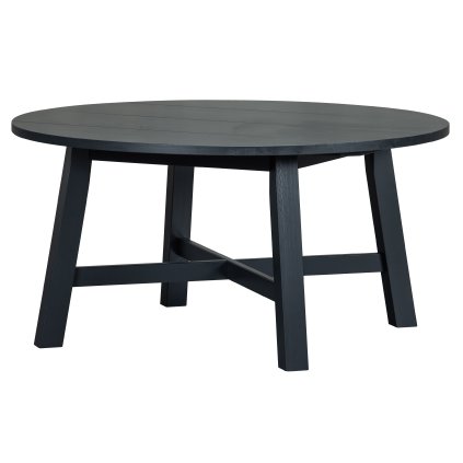 Kulatý dřevěný jídelní stůl BENSON 150cm černý