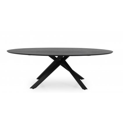Oválný jídelní stůl COX 240x120 cm černý