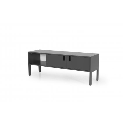 Dřevěný TV stolek UNO šedý