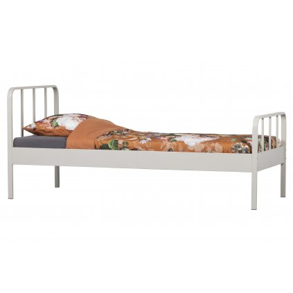 Kovová postel MEES bílá 90x200 cm