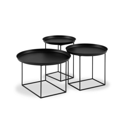 Set třech zahradních konferenčních stolků TASOS