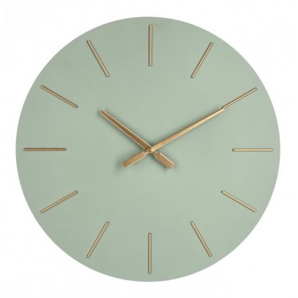 Nástěnné hodiny TIMELINE zelené 60cm