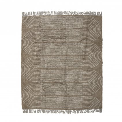 Bavlněný koberec ZEYNEP 215x150cm hnědý