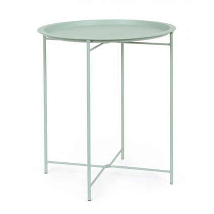 Konferenční zelený zahradní stolek WISSANT ø46 cm