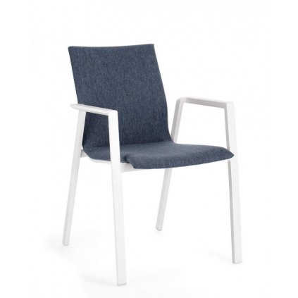 Zahradní jídelní židle ODEON bílo-modrá
