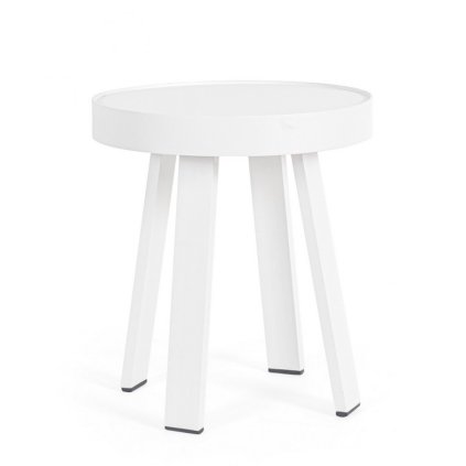 Zahradní konferenční stolek SPYRO bílý 41 cm