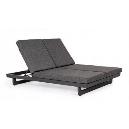 Dvoumístné zahradní lehátko INFINITY antracit 195x142 cm