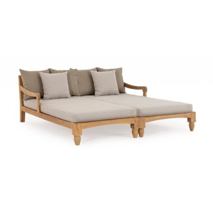 Teakový lounge set BALI natural 206x87 cm