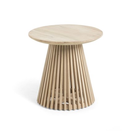 Konferenční stolek JEANETTE Ø50 cm světlý