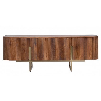 Dřevěný TV stolek VILAS hnědý 140x42 cm