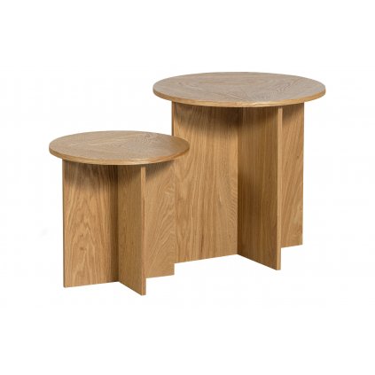 Set 2 dřevěných stolků LINA
