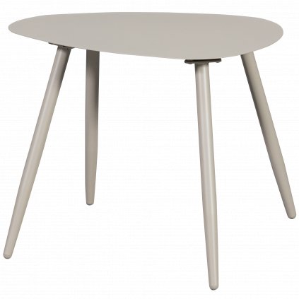 Kovový konferenční stolek AIVY světle šedý 58x43cm