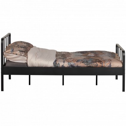 Kovová postel MEES černá 120x200 cm