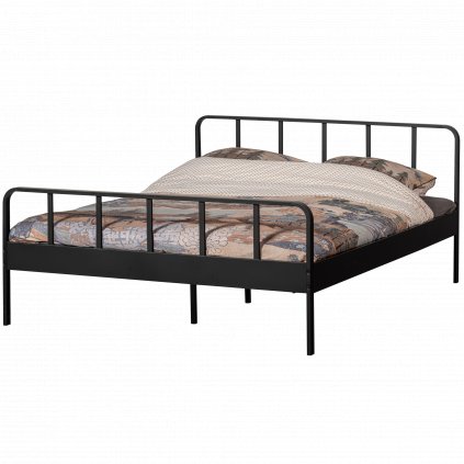 Kovová postel MEES 160x200 cm černá