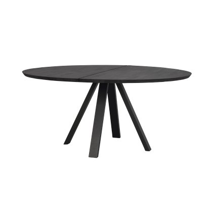 Kulatý jídelní stůl CARRADALE černý ø150 cm