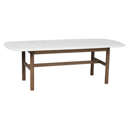 120594 b Hammond coffee table 135 white marble brown oak