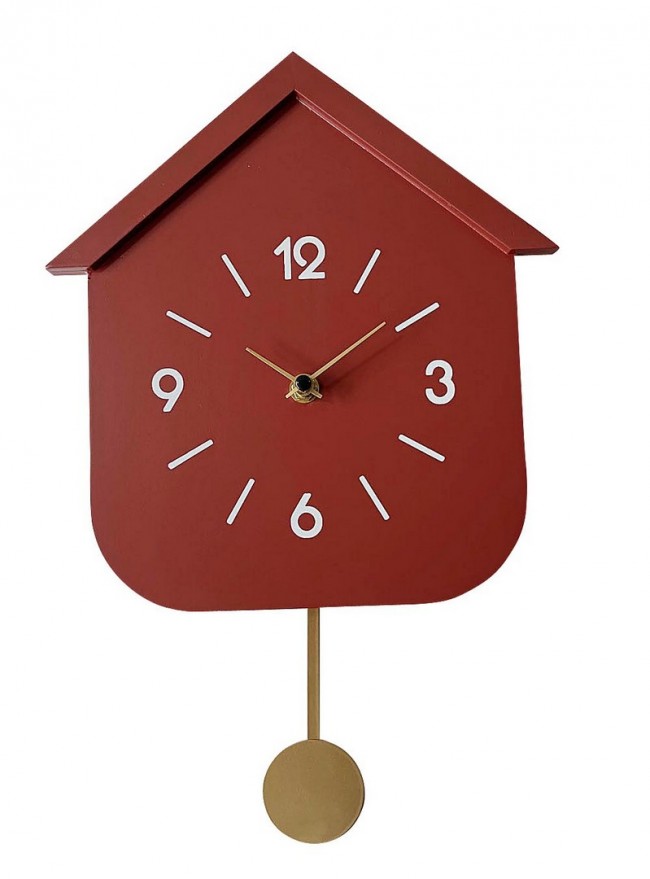 BIZZOTTO Nástěnné hodiny HOME cihlové 37,5 cm