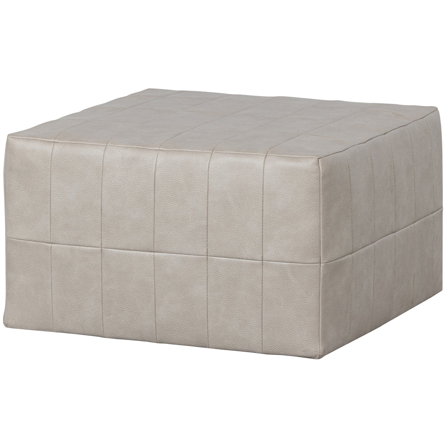 BePureHome Puf PATCHWORK z imitace kůže světlý