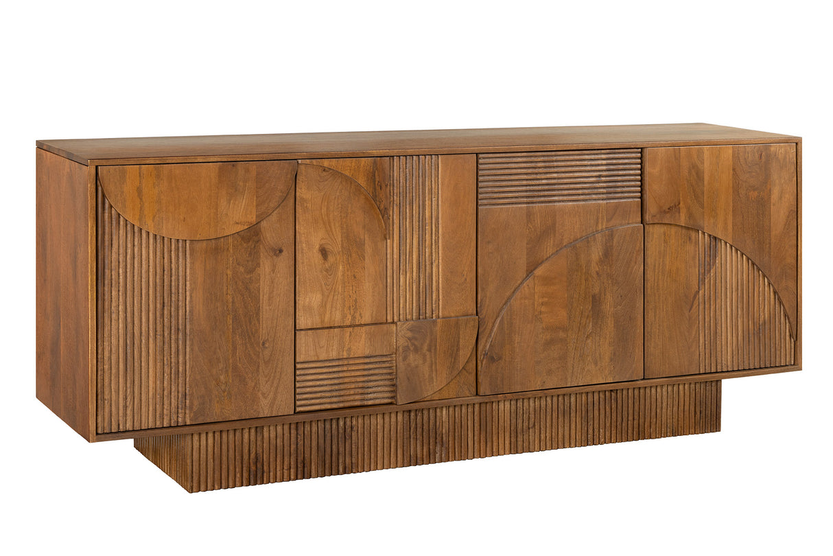 Invicta Mangová komoda ART DECO hnědá 170 cm