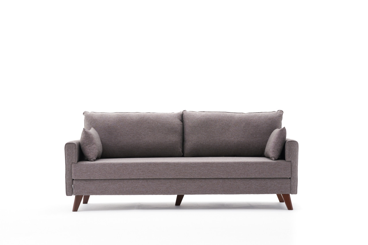 Hanah Home Rozkládací pohovka BELLA hnědá 208 cm
