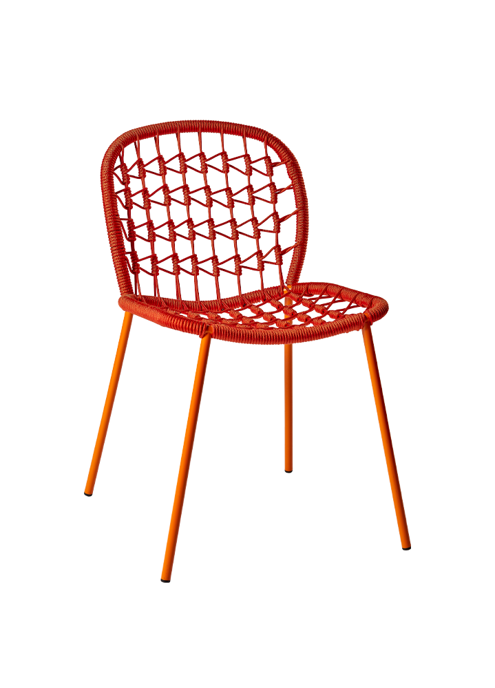 CASTIL zahradní kovová jídelní židle EMILY Barva: Červená