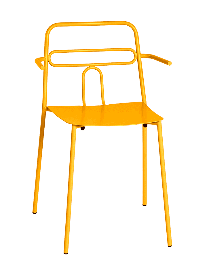 CASTIL zahradní kovová jídelní židle DIDA s područkami Barva: Červená