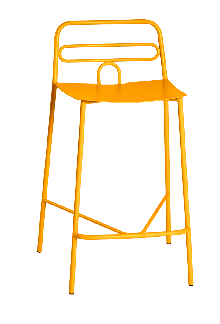 CASTIL zahradní barová kovová židle DIDA 87 cm Barva: Bílá