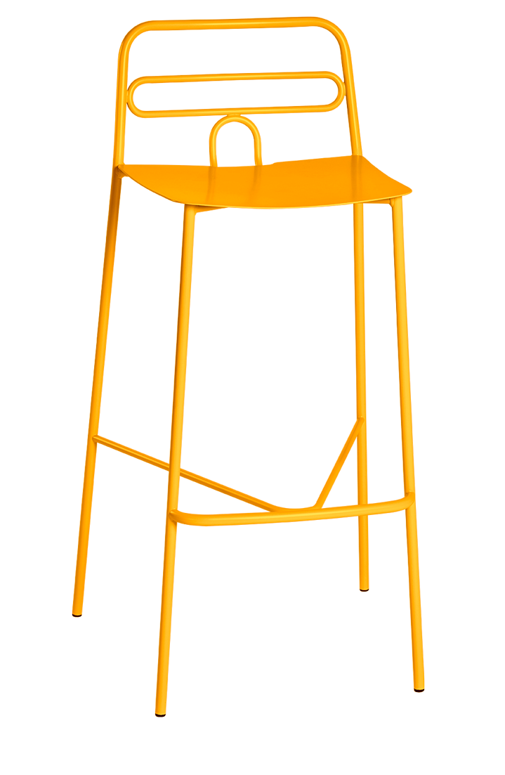 CASTIL zahradní kovová barová židle DIDA 97 cm Barva: Bílá