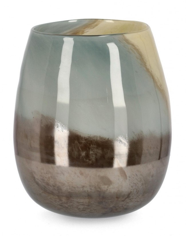 BIZZOTTO Skleněná váza MERCURY hnědá ø31,5 cm