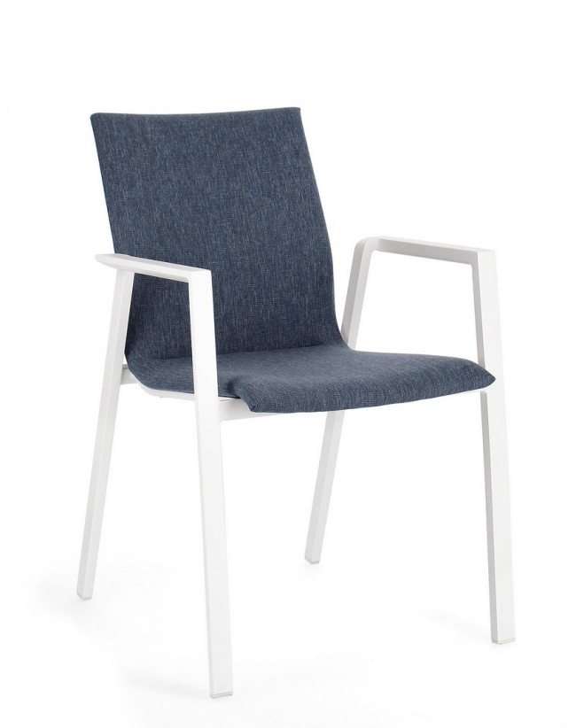 BIZZOTTO zahradní jídelní židle ODEON bílo-modrá