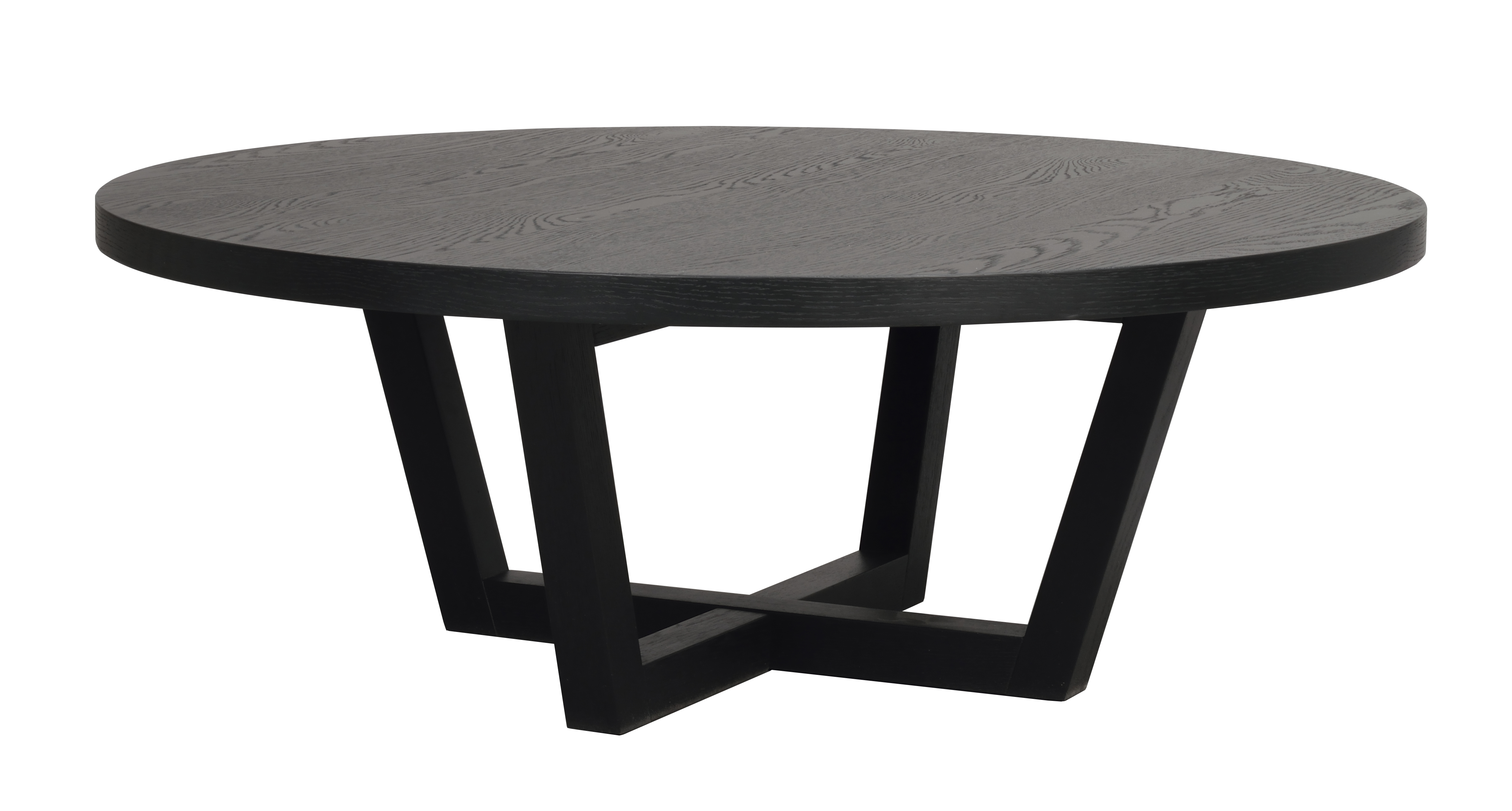ROWICO Kulatý konferenční stolek BOXFORD ø110 cm černý