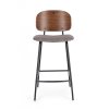 Barová židle SIENNA šedo-hnědá