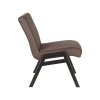 Fauteuil Matz Antraciet Microvezel 72x74x81 cm Zijkant