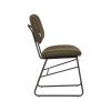 Eetkamerstoel Sev Army Microvezel 49x60x87 cm Zijkant