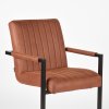 eetkamerstoel milo cognac microvezel 55x55x85 cm detail